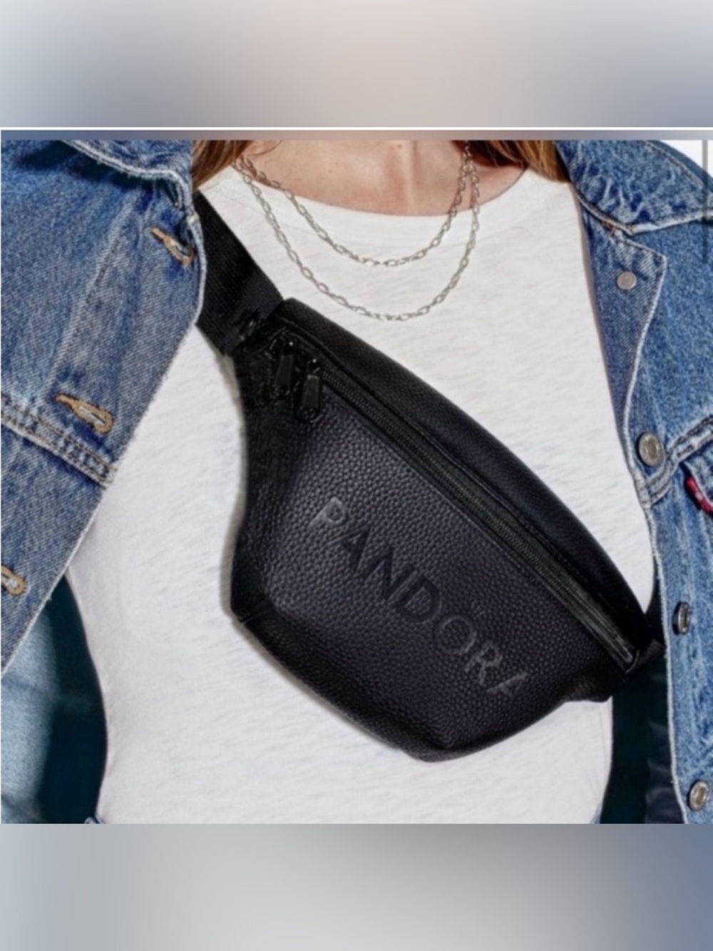 Pandora  Black Belt Bag fanny pack,  Rare NWOT Limited edition unisex adjustable